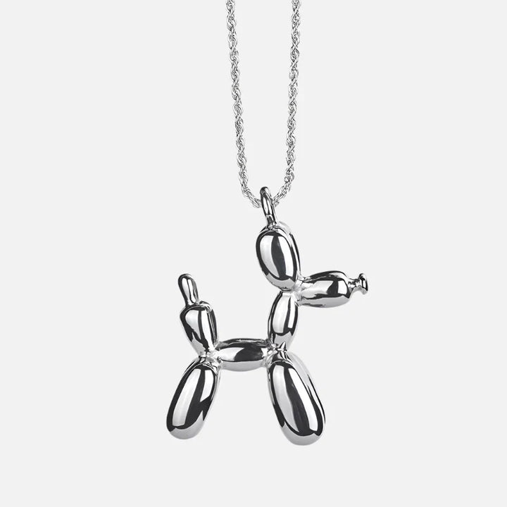 Gold-Tone Balloon Dog Pendant Necklace