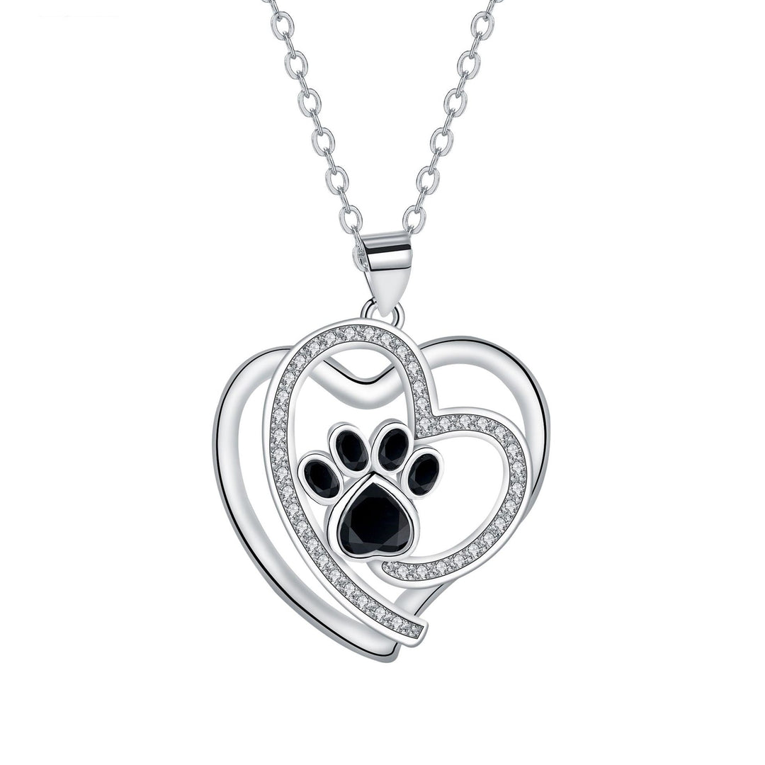 Cute Paw Print Clavicle Necklace